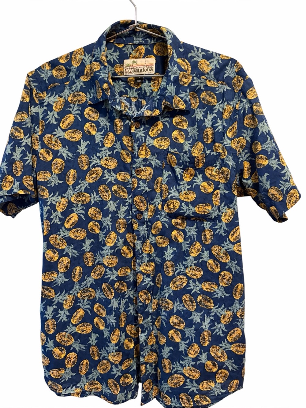 Patagonia Classic Pataloha Shirt in the "Pineapple: Channel Blue" colorway